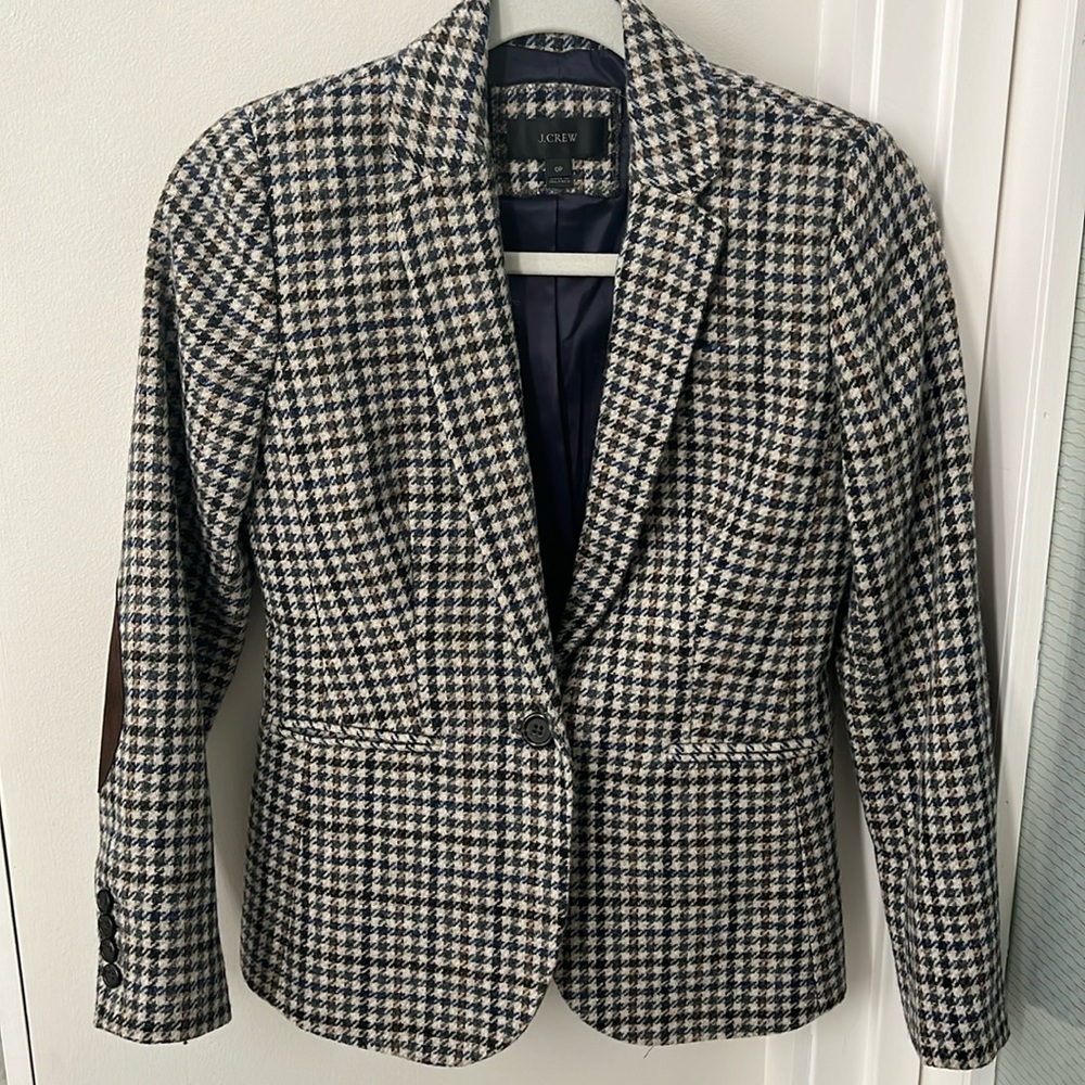 Plaid wool blazer